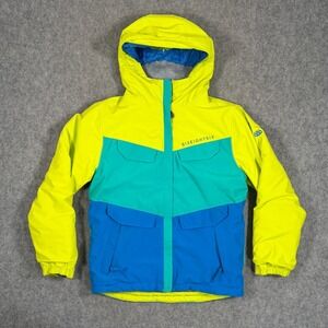 686 Girls Blue Yellow Authentic Annex Insulated Full Zip Jacket Youth Size Large